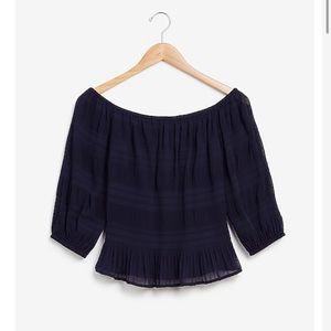 EXPRESS Pleated Off The Shoulder Top